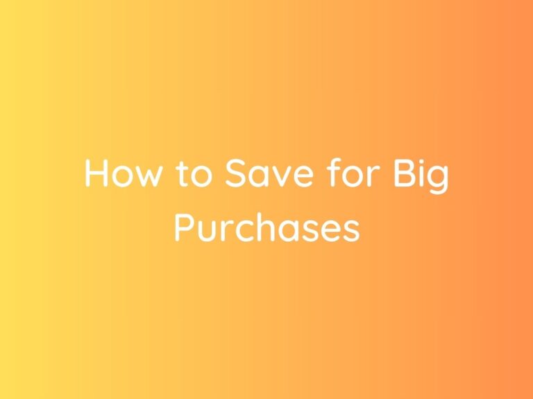 How to Save for Big Purchases on a Government Salary